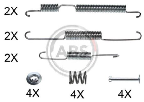 Монтажний к-кт гальмівних колодок A.B.S. 0009Q