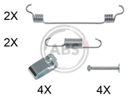 Монтажний к-кт гальмівних колодок A.B.S. 0019Q