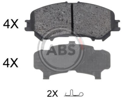 Колодка тормозов. диск. NISSAN QASHQAI, RENAULT KADJAR передн. (выр-во ABS) A.B.S. 35045