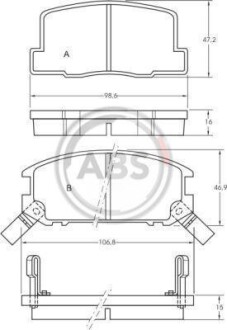 Гальмівні колодки дискові A.B.S. 36605 (фото 1)