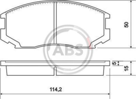 Гальмівні колодки дискові (1 к-т) A.B.S. 36865