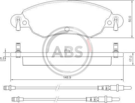 Гальмівні колодки дискові (1 к-т) A.B.S. 37278