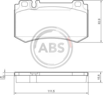 Гальмівні колодки дискові (1 к-т) A.B.S. 37454