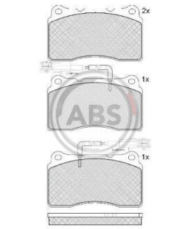 Гальмівні колодки дискові (1 к-т) A.B.S. 37465