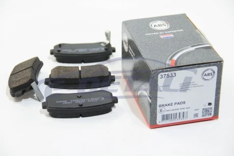 Колодка торм. диск. HYUNDAI/KIA ACCENT/RIO/CEE\'D задн. (пр-во ABS) A.B.S. 37533