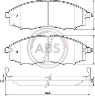 Гальмівні колодки дискові A.B.S. 37541