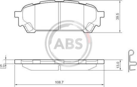 Гальмівні колодки дискові (1 к-т) A.B.S. 37611