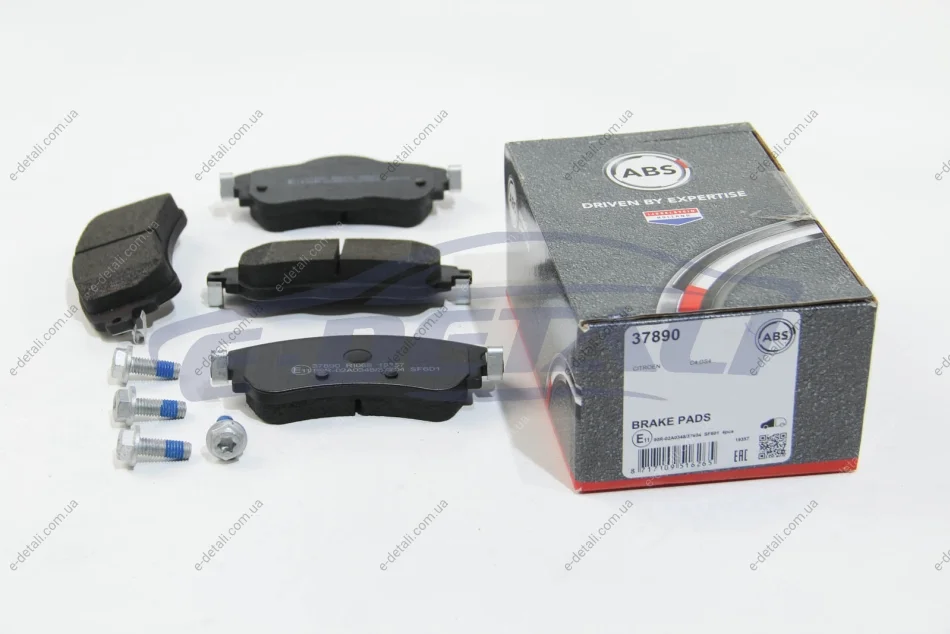 Колодка тормозов. диск. CITROEN C4 1.4,1.6 HDI 09-, DS4 1.6HDI 2010 - передн. (выр-во ABS) A.B.S. 37890 (фото 1)
