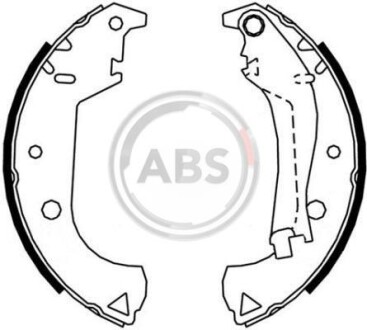 Колодка торм. барабан. FIAT Doblo задн. (ABS) A.B.S. 9119 (фото 1)