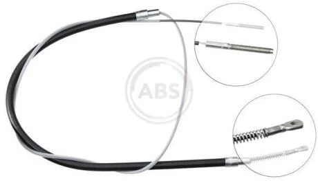 Трос ручного гальма зфд. BMW 3 (E30) 1.6-2.3 85-94 Л=Пр. (1725/630) A.B.S. K10166