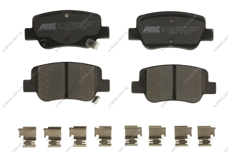 Тормозные колодки, дисковые ABE C22040ABEP (фото 1)