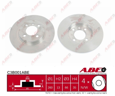 Тормозной диск ABE C3B001ABE