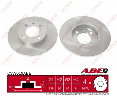 Тормозной диск ABE C3W019ABE (фото 1)