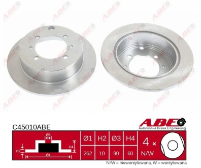 Тормозной диск ABE C45010ABE (фото 1)