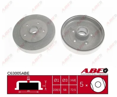 Тормозной барабан ABE C63005ABE