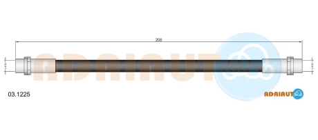 AUDI шланг гальмівний задн. A4 -97 ADRIAUTO 03.1225 (фото 1)
