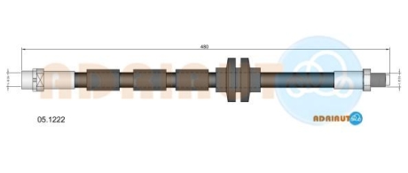 BMW шланг гальм. передн.1 E87, 3 E90/E91/E92 до -07.2005 ADRIAUTO 05.1222