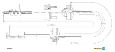 CITROEN трос зчеплення ZX 1,1-1,4 (6568-) 94- ADRIAUTO 07.0151