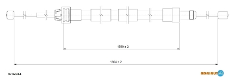Трос зупиночних гальм ADRIAUTO 0702041