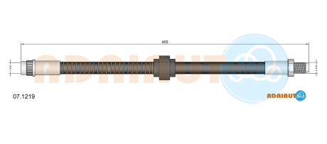 CITROEN гальм.шланг передн.ZX -97 ADRIAUTO 07.1219