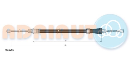 Трос зупиночних гальм ADRIAUTO 090265