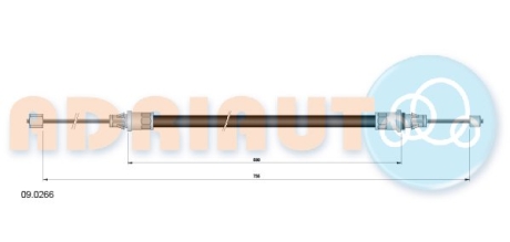 Трос зупиночних гальм ADRIAUTO 090266