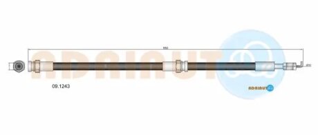 KIA шланг гальм. задн. CARENS 00- ADRIAUTO 09.1243