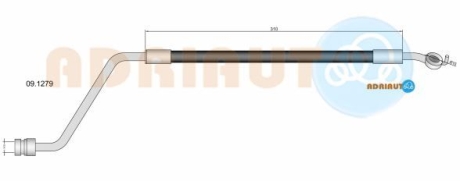 HYUNDAI шланг гальмівний задн. прав. Santa FE 06- ADRIAUTO 09.1279