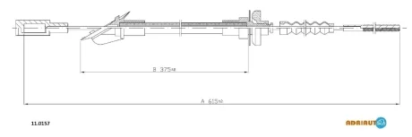 FIAT трос зчеплення Ritmo всі exc. Diesel -12/84 ADRIAUTO 11.0157