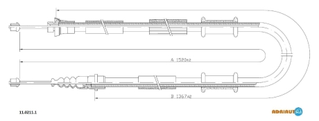 Трос остановочных тормозов ADRIAUTO 1102111