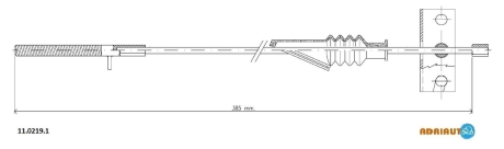 Трос остановочных тормозов ADRIAUTO 1102191