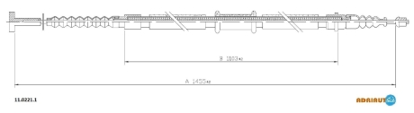 Трос остановочных тормозов ADRIAUTO 1102211