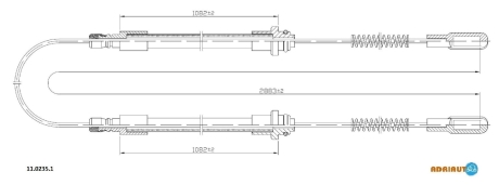 Трос остановочных тормозов ADRIAUTO 1102351