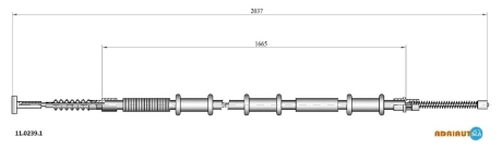 Трос остановочных тормозов ADRIAUTO 1102391