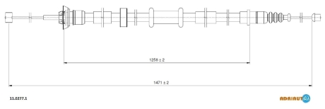 Трос остановочных тормозов ADRIAUTO 1102771