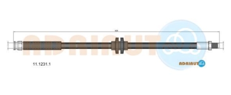 FIAT шланг гальм. передн. Opel Corsa D,Fiorino, Linea ADRIAUTO 11.1231.1