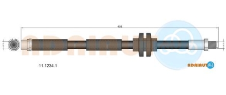FIAT шланг гальм. передн. Croma 05- ADRIAUTO 11.1234.1