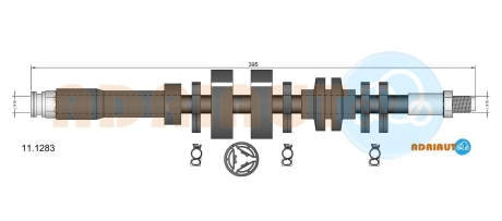 FIAT шланг гальмівний передн. лів.Punto -99 ADRIAUTO 11.1283