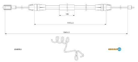 Трос зупиночних гальм ADRIAUTO 1302701 (фото 1)