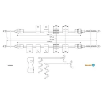 Трос ручного гальма ADRIAUTO 13.0289.1