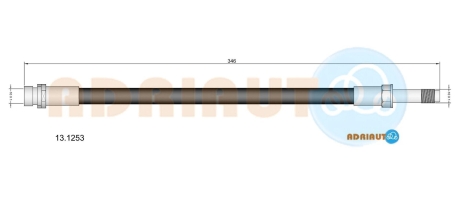 FORD гальм.шланг задн.Mondeo (універсал)-96 ADRIAUTO 13.1253