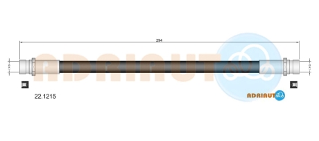 MAZDA гальм.шланг задн. 626 -92 ADRIAUTO 22.1215