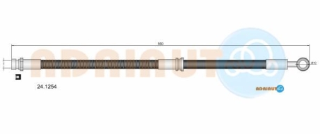 MITSUBISHI шланг гальмівний передн. Galant -96 ADRIAUTO 24.1254