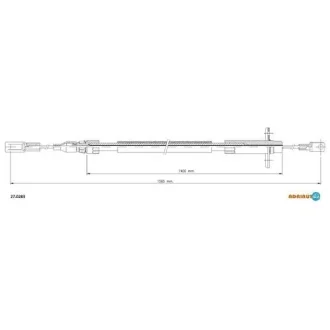 Трос ручного тормоза ADRIAUTO 27.0283