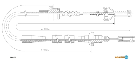 Трос зчеплення ADRIAUTO 28.0109