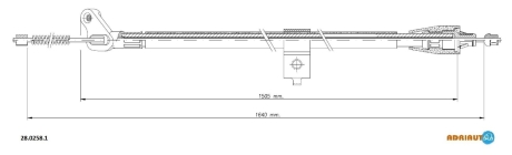 Трос остановочных тормозов ADRIAUTO 2802581