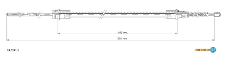 Трос остановочных тормозов ADRIAUTO 2802711