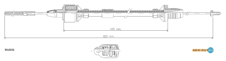 A_Трос зчеплення OPEL Corsa 1.498- ADRIAUTO 330151