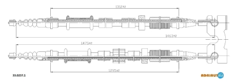 Трос остановочных тормозов ADRIAUTO 3302371