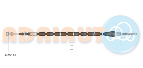 Трос остановочных тормозов ADRIAUTO 3302441